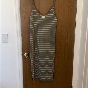 Army green and cream dress